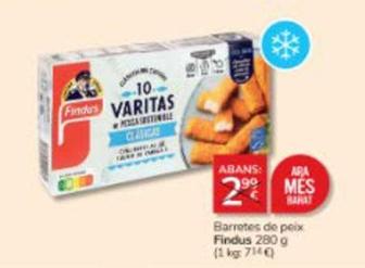 Oferta de Findus - Barretes De Peix por 2€ en Consum