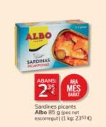 Oferta de Albo - Sardines Picants por 2€ en Consum