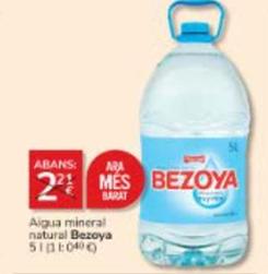 Oferta de Bezoya - Aigua Mineral Natural por 2€ en Consum