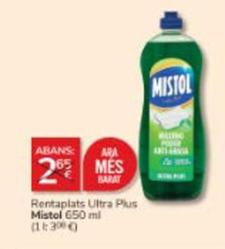 Oferta de Mistol - Rentaplats Ultra Plus por 2€ en Consum