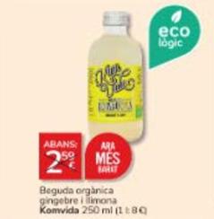 Oferta de Komvida - Beguda Orgànica Gingebre I Llimona por 2€ en Consum