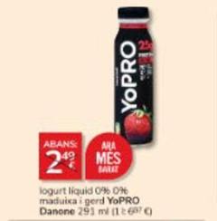 Oferta de Danone - Logurt Liquid 0% / 0% Maduixa I Gerd Yopro por 2€ en Consum