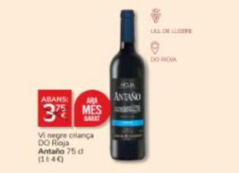 Oferta de Antaño - Vi Negre Criança Do Rioja por 3€ en Consum