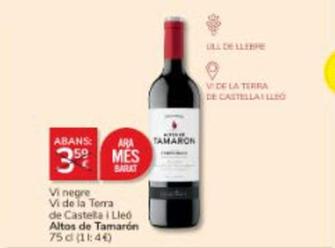 Oferta de Altos De Tamarón - Vi Negre Vi De La Terra Barat De Castella I Lleó por 3€ en Consum