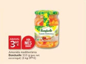Oferta de Bonduelle - Amanida Mediterrània por 3€ en Consum