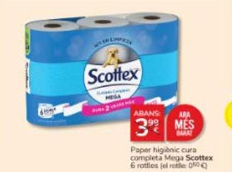 Oferta de Scottex - Papel Higiénico Cura Completa Mega por 3€ en Consum