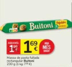 Oferta de Buitoni - Massa De Pasta Fullada Rectangular por 1,69€ en Consum