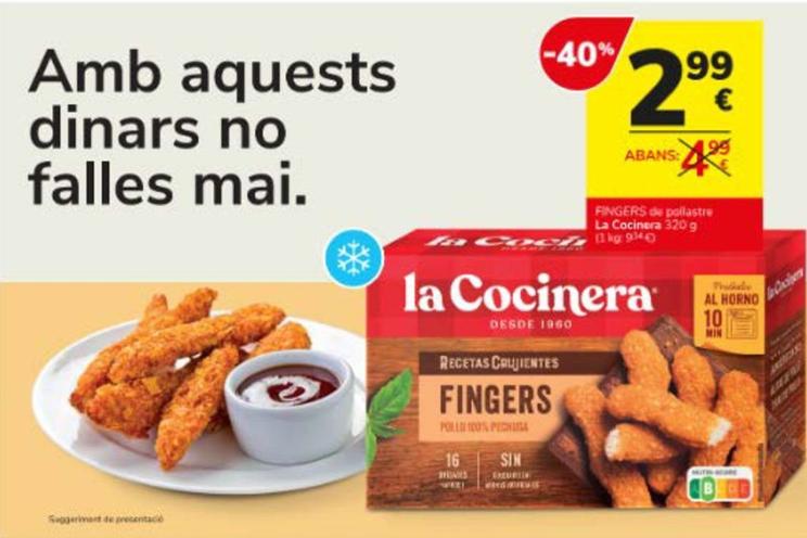 Oferta de La Cocinera - Fingers De Pollastre por 2,99€ en Consum