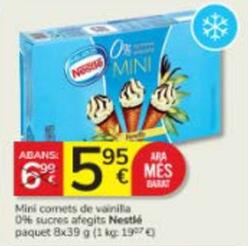Oferta de Nestlé - Mini Cornets De Vainilla 0% Sucres Afegits por 5,95€ en Consum