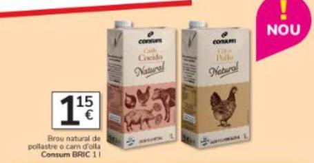 Oferta de Consum - Brou Natural De Pollastre O Carn D'olla por 1,15€ en Consum