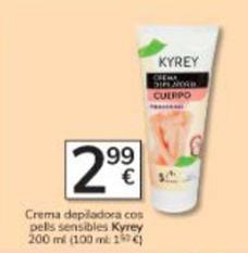 Oferta de Kyrey - Crema Depiladora Cos Pells Sensibles por 2,99€ en Consum