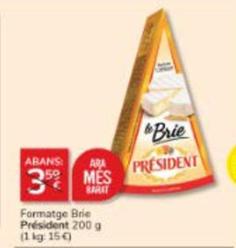 Oferta de Président - Formatge Brie por 3€ en Consum