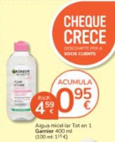 Oferta de Garnier - Aigua Micellar Tot En 1 por 4,59€ en Consum