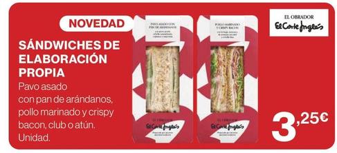 Oferta de Sandwiches por 3,25€ en Supercor Exprés