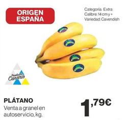 Oferta de Plátanos de Canarias por 1,79€ en Supercor Exprés