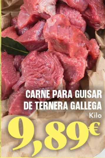 Oferta de Carne Para Guisar De Ternera Gallega por 9,89€ en Gadis