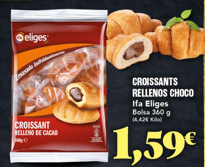 Oferta de Croissants rellenos por 1,59€ en Gadis