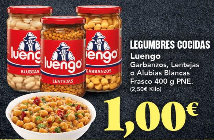 Oferta de Luengo - Legumbres Cocidas por 1€ en Gadis
