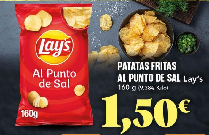 Oferta de Lay's - Patatas Fritas Al Punto De Sal por 1,5€ en Gadis