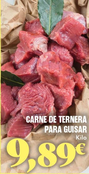 Oferta de Carne De Ternera Para Guisar por 9,89€ en Gadis