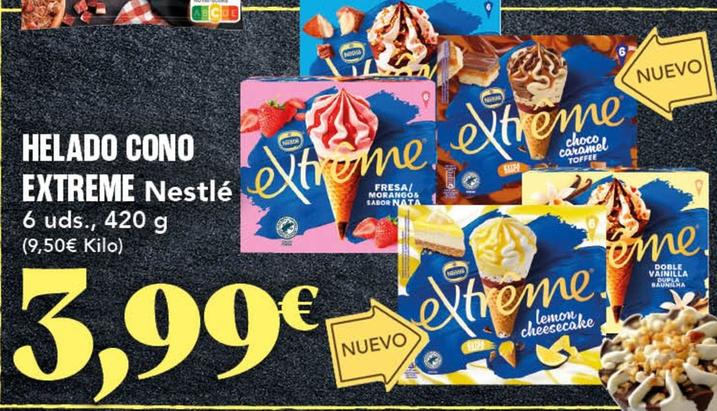 Oferta de Nestlé - Helado Cono Extreme por 3,99€ en Gadis
