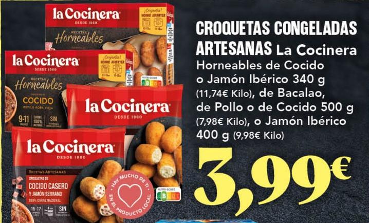 Oferta de La Cocinera - Serrano Croquetas Congeladas Artesanas por 3,99€ en Gadis