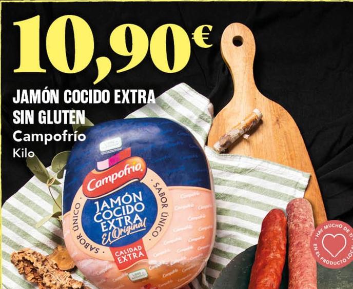 Oferta de Campofrío - Jamón Cocido Extra Sin Gluten por 10,9€ en Gadis