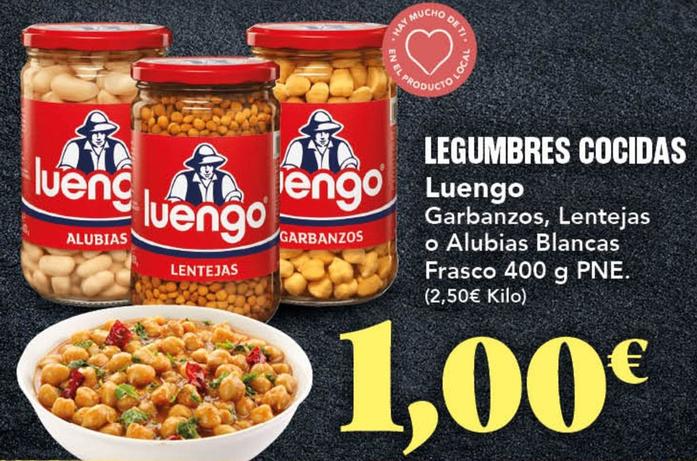 Oferta de Luengo - Legumbres Cocidas por 1€ en Gadis