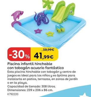 Oferta de Piscina Infantil Hinchable Con Tobogán Acuario Fantástico por 41,99€ en ToysRus