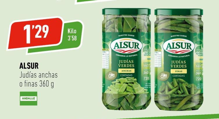 Oferta de Alsur - Judías Anchas O Finas por 1,29€ en Supermercados Deza