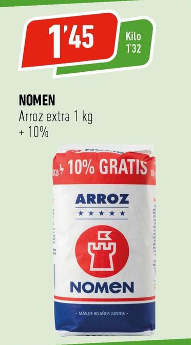 Oferta de Nomen - Arroz Extra por 1,45€ en Supermercados Deza