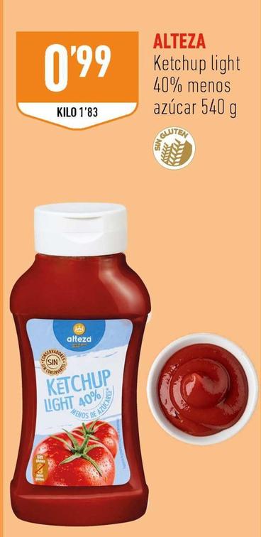 Oferta de Alteza - Ketchup Light 40% Menos Azúcar por 0,99€ en Supermercados Deza