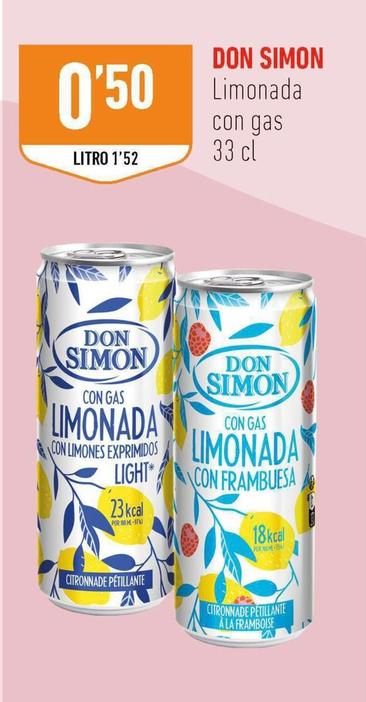 Oferta de Don Simón - Limonada Con Gas por 0,5€ en Supermercados Deza