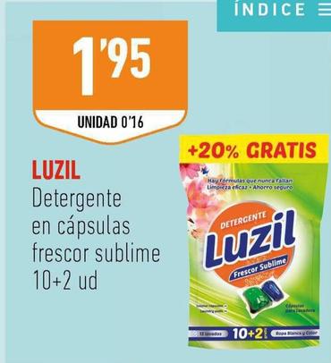 Oferta de Luzil - Detergente En Cápsulas Frescor Sublime por 1,95€ en Supermercados Deza