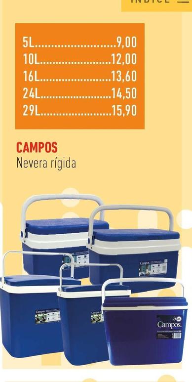 Oferta de Campos - Nevera Rigida por 9€ en Supermercados Deza