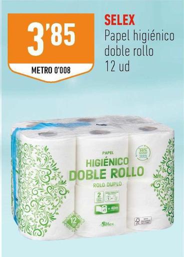 Oferta de Selex - Papel Higiénico Doble Rollo por 3,85€ en Supermercados Deza