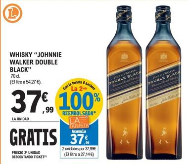Oferta de Johnnie Walker - Whisky Double Black por 37,99€ en E.Leclerc