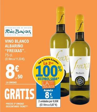 Oferta de Freixas - Vino Blanco Albarino por 8,5€ en E.Leclerc