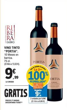 Oferta de Portia - Vino Tinto por 9,99€ en E.Leclerc