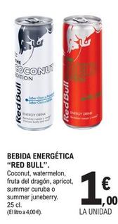 Oferta de Red Bull - Bebida Energetica por 1€ en E.Leclerc