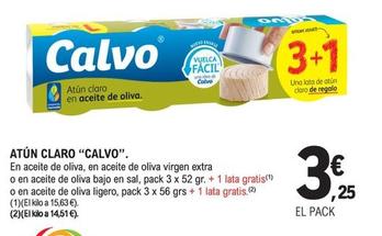Oferta de Calvo - Atún Claro por 3,25€ en E.Leclerc