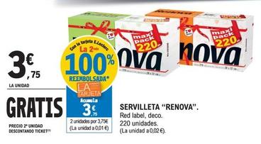 Oferta de Renova - Servilleta por 3,75€ en E.Leclerc