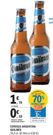 Oferta de Quilmes - Cerveza Argentina por 1,75€ en E.Leclerc