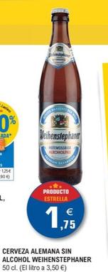 Oferta de Weihenstephaner - Cerveza Alemana Sin Alcohol  por 1,75€ en E.Leclerc