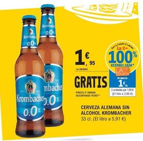 Oferta de Krombacher - Cerveza Alemana Sin Alcohol por 1,95€ en E.Leclerc