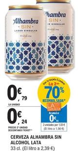 Oferta de Alhambra - Cerveza Sin Alcohol por 0,79€ en E.Leclerc