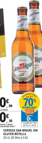 Oferta de San Miguel - Cerveza Sin Gluten por 0,99€ en E.Leclerc