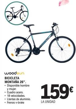 Oferta de Woodsun - Bicicleta Montaña 26 por 159€ en E.Leclerc