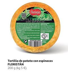 Oferta de Floristan - Tortilla De Patata Con Espinacas por 1€ en Alcampo