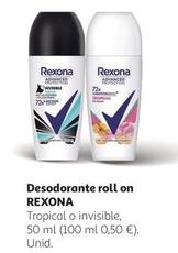 Oferta de Rexona - Desodorante Roll On por 1€ en Alcampo